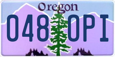 OR license plate 048OPI