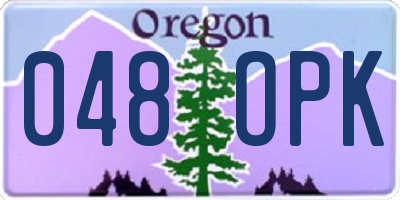 OR license plate 048OPK
