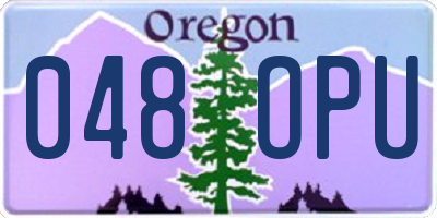 OR license plate 048OPU