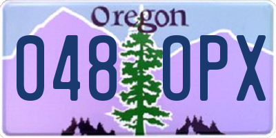 OR license plate 048OPX