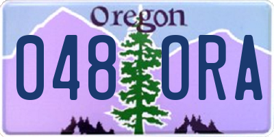 OR license plate 048ORA