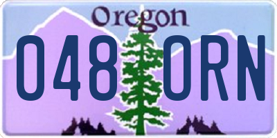 OR license plate 048ORN