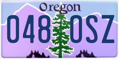 OR license plate 048OSZ