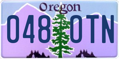 OR license plate 048OTN