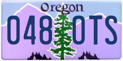 OR license plate 048OTS