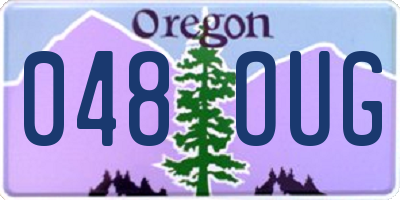 OR license plate 048OUG
