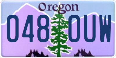 OR license plate 048OUW