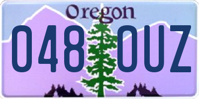 OR license plate 048OUZ