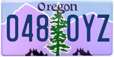 OR license plate 048OYZ