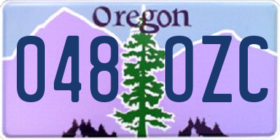 OR license plate 048OZC