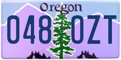OR license plate 048OZT