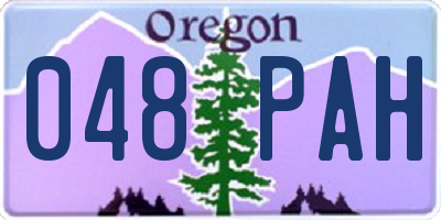 OR license plate 048PAH