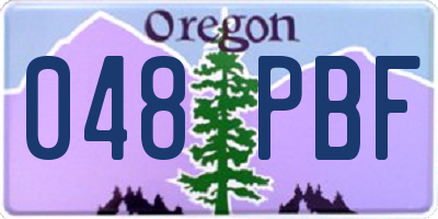 OR license plate 048PBF