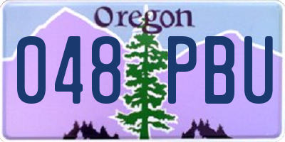 OR license plate 048PBU