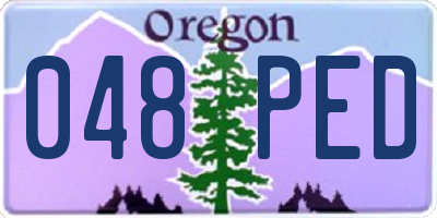 OR license plate 048PED
