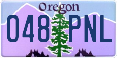 OR license plate 048PNL