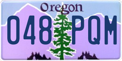 OR license plate 048PQM