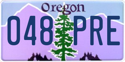 OR license plate 048PRE