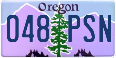 OR license plate 048PSN
