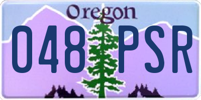 OR license plate 048PSR