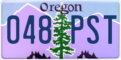 OR license plate 048PST