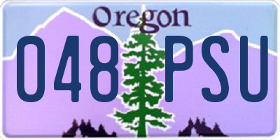 OR license plate 048PSU