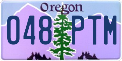 OR license plate 048PTM