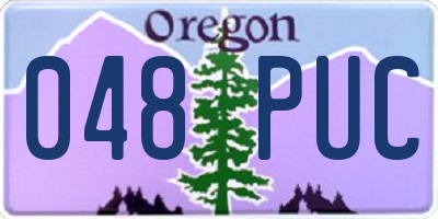 OR license plate 048PUC