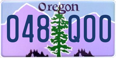 OR license plate 048QOO
