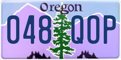 OR license plate 048QOP