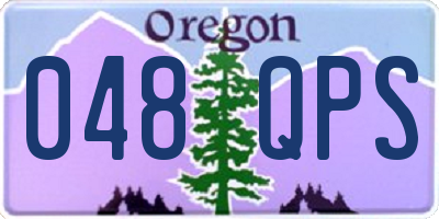 OR license plate 048QPS