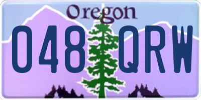 OR license plate 048QRW