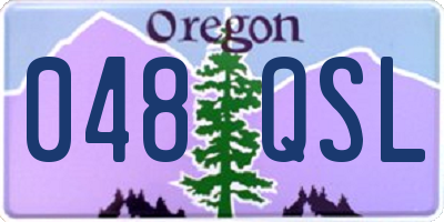 OR license plate 048QSL