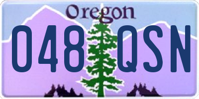 OR license plate 048QSN