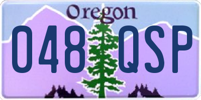 OR license plate 048QSP