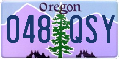 OR license plate 048QSY