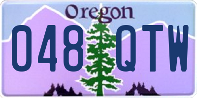 OR license plate 048QTW