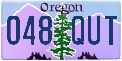 OR license plate 048QUT
