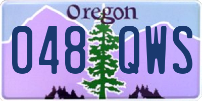 OR license plate 048QWS
