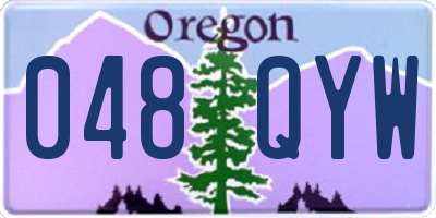 OR license plate 048QYW