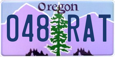 OR license plate 048RAT