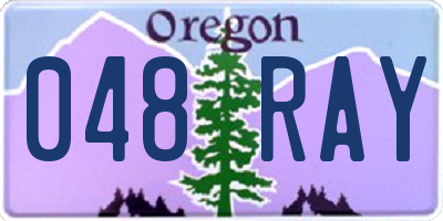 OR license plate 048RAY
