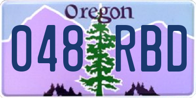 OR license plate 048RBD