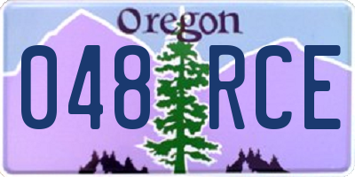 OR license plate 048RCE