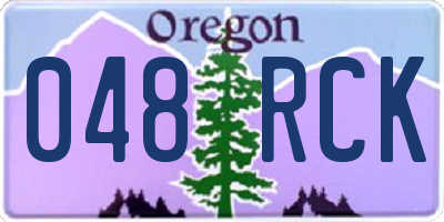 OR license plate 048RCK