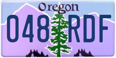 OR license plate 048RDF