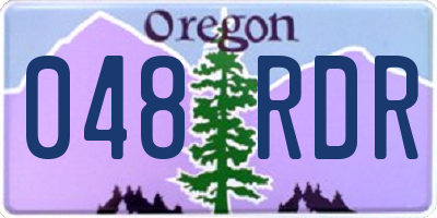 OR license plate 048RDR