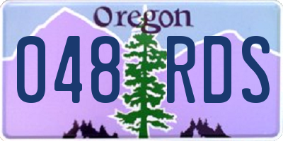 OR license plate 048RDS
