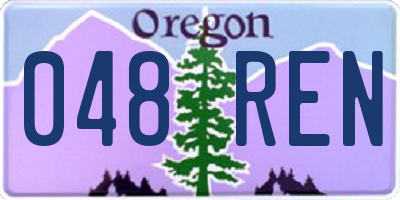 OR license plate 048REN