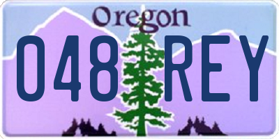OR license plate 048REY